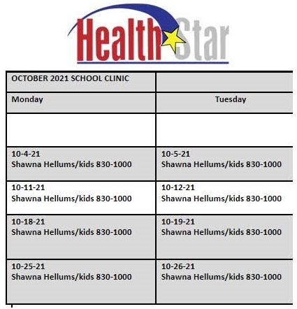 Healthstar clinic schedule